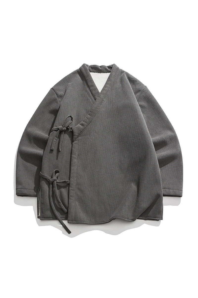24年加绒加厚汉服唐装加绒外套风日系棉衣道袍JK53P120,男装棉衣,电商B375