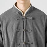 秋冬新中式宽松立领纯色中山装唐装汉服风夹克JK47P100，男装夹克，电商B375