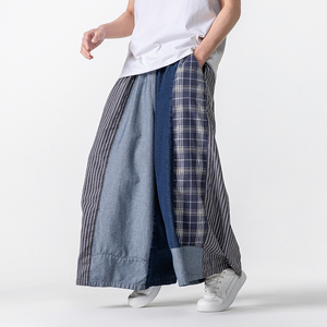 2025年宽松中式汉服唐装风品水洗裙裤阔腿牛仔裤 K200 P85图片