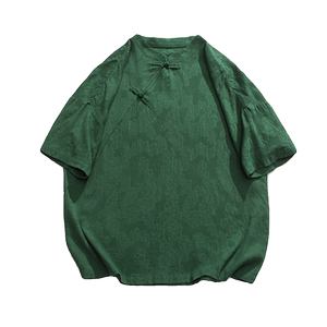 春夏复古新中式汉服加大码日系棉麻风衬衫 C70 F65图片