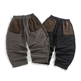 2024加棉厚加大码宽松唐装平铺汉服棉裤风休闲裤K194P85，男装棉裤，电商B375