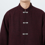 秋冬款加大码唐装毛呢厚唐装立领风夹克太极服JK80P110，男装夹克，电商B375