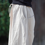 夏装新款纯色宽松新中式马裤风棉麻休闲长裤K174P75，男装休闲裤，电商B375
