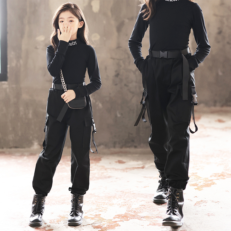 新款潮酷中大童时尚韩版工装裤