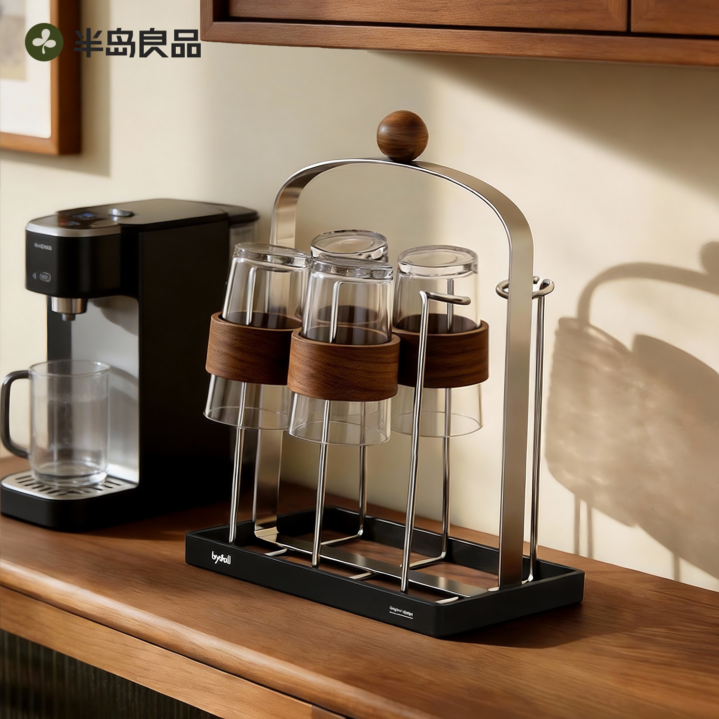 半岛良品杯架杯子收纳置物架沥水架茶杯水杯不锈钢中古风倒挂架子,家庭/个人清洁工具,杯架,淘宝优惠券,粉丝福利购,淘宝优惠卷