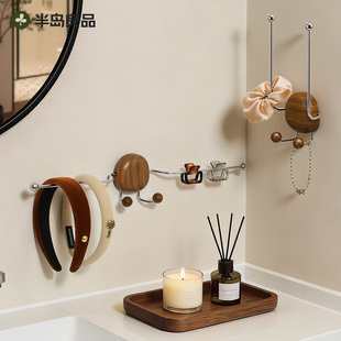 半岛良品吸盘发夹发箍收纳神器卫生间架子壁挂式发饰头绳发圈挂钩