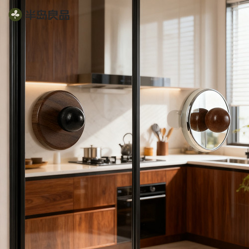 [半岛良品]吸盘柜门拉手免打孔抽屉手柄玻璃推拉门移门橱柜门把手