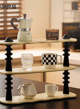 半岛良品杯子收纳置物架桌面水杯架吧台咖啡茶马克杯中古整理架子