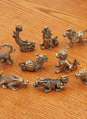 龙生九子做旧实心摆件挂件