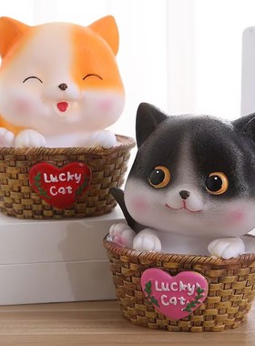 KT猫可进可出防摔存钱罐摆件
