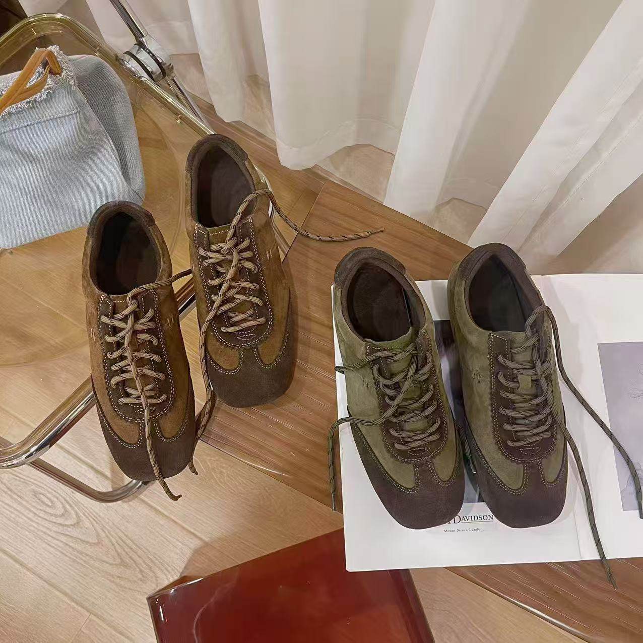 韩版真皮时尚休闲运动鞋女