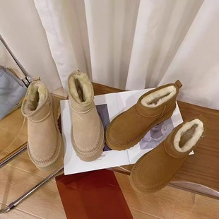 真皮羊毛保暖雪地靴女2608 时尚 VK定制 韩版