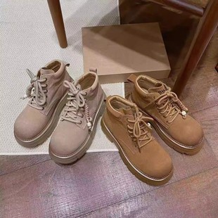 VK定制 短靴女7501 欧洲站高档头层牛皮粗跟时尚