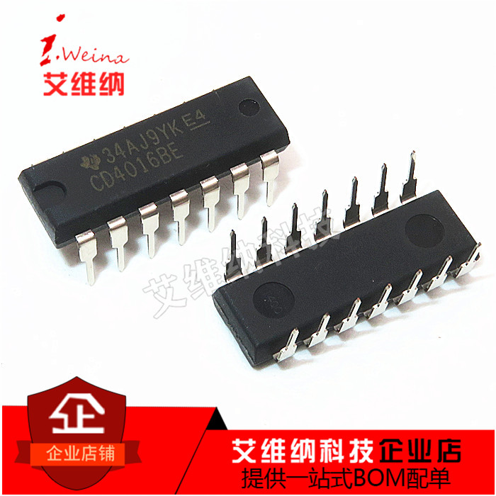 全新进口原装 CD4016BE DIP14 双向FET开关 模拟开关芯片