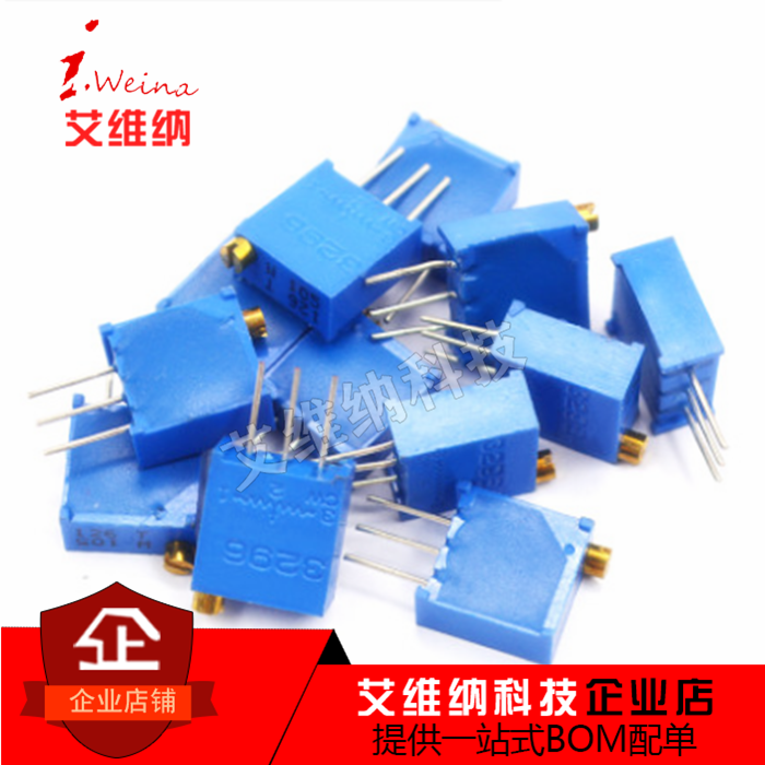 3296w-105 顶调 1m 多圈精密可调电位器 w105 3296电位器