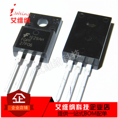 全新原装 FQPF27P06 mos场效应管 P沟道 17A 60V 直插TO-220F