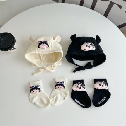 婴儿帽子春秋季男女宝宝超萌胎帽新生儿小月龄婴幼儿宝宝可爱护耳