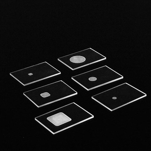 XRD样品槽石英玻璃带凹槽定制