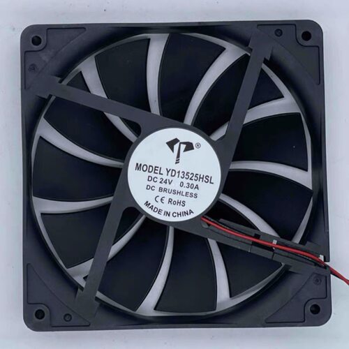 正品YD13525HSL DC24V 0.30A 13025 13CM机箱散热风扇13525 24v