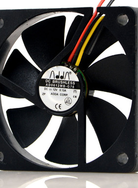 ADDA AD0612MB-G76 12V 0.13A 6010 6cm 3线 CPU 机箱 散热风扇