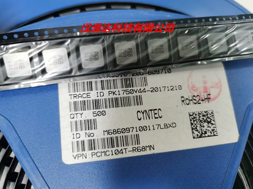 PCMC104T-R68MN CYNTEC一体大电流电感 4040-0.68UH 22A 10X10X4