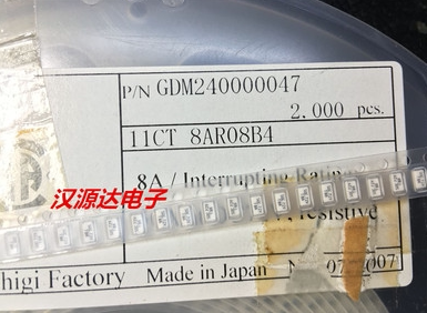 11CT8AR08B4 SOC 72V 8A 1206/3216 白色陶瓷保险丝 3.2X1.6MM