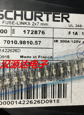 7010.9810.57 172876 F1A 125V 2X7MM 进口厂家贴片保险管