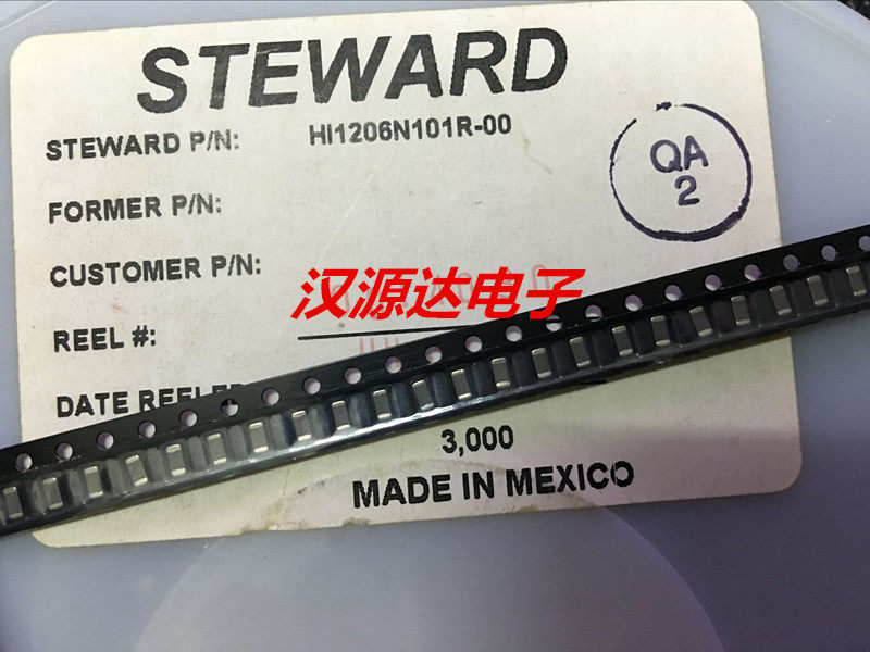 HI1206N101R-00 贴片大电流磁珠 1206 100R 100欧 3A电流 LAIRD