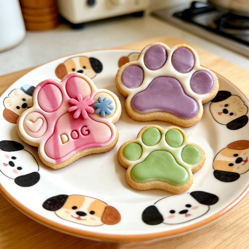 卡通饼干模具宠物狗狗烘焙零食小爪爪子DIY糖霜超大小号饼干模