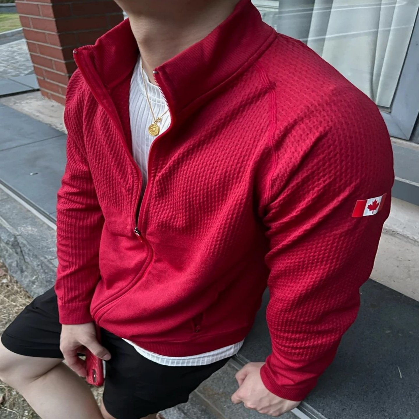 lulu同款立领拉链提花卫衣男夹克户外运动休闲健身开衫外套男女潮,运动服/休闲服装,运动茄克/外套,淘宝优惠券,粉丝福利购,淘宝优惠卷