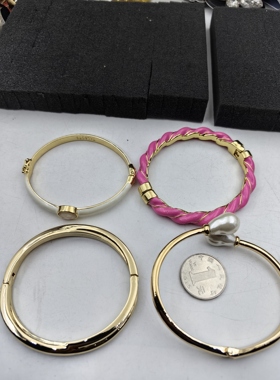 青岛外贸饰品镀真金打标开口手镯