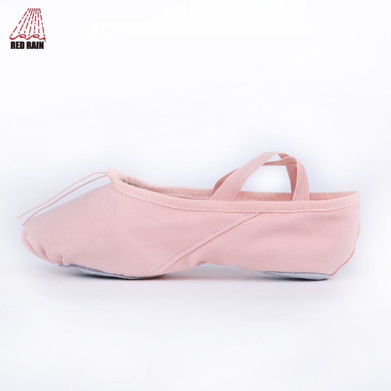 红雨男女芭蕾抽带形体两底舞蹈鞋