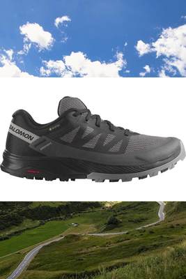 萨洛蒙 Salomon Outrise Gore-Tex 低帮缓震防滑女子防水越野跑鞋