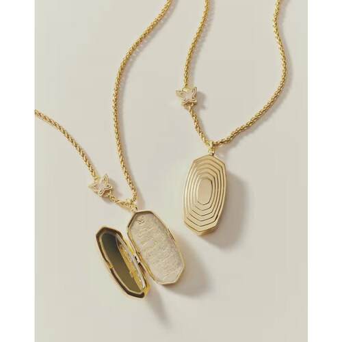 美国代购Kendra Scott（饰品）女士项链镂空多层金色吊坠