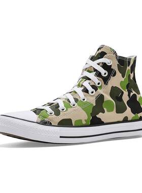 海外代购Converse/匡威女士板鞋缓震支撑舒适脚感高帮迷彩印花