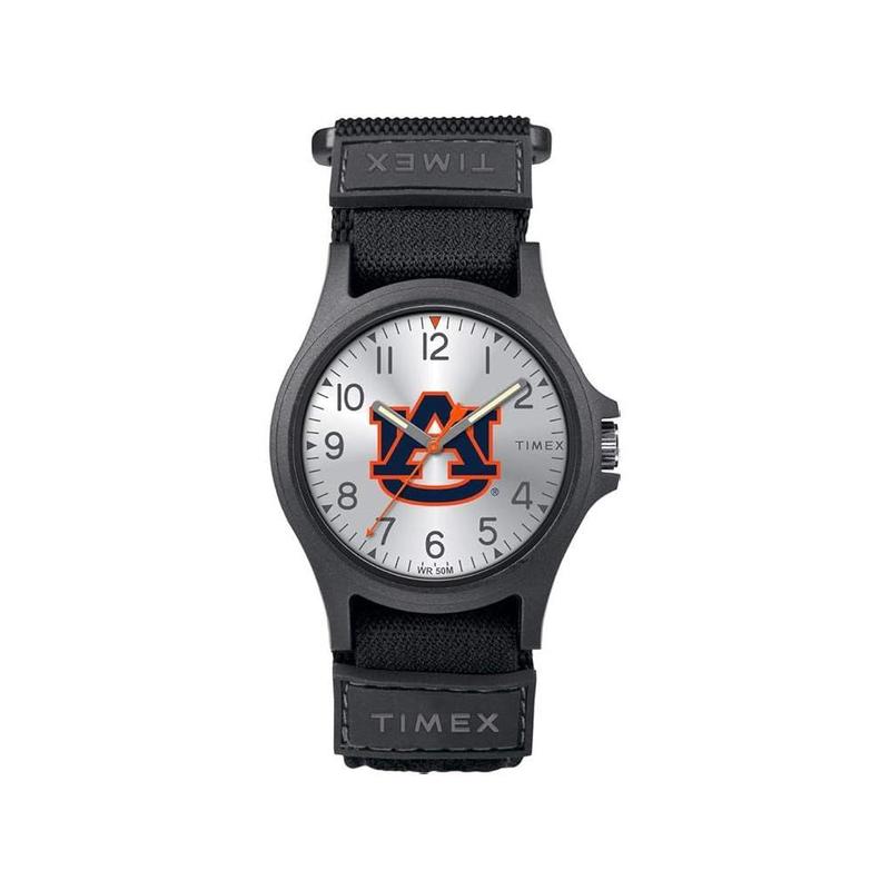 代购Timex天美时男士腕表计时夜光日期日历黑色织物带钢壳防水