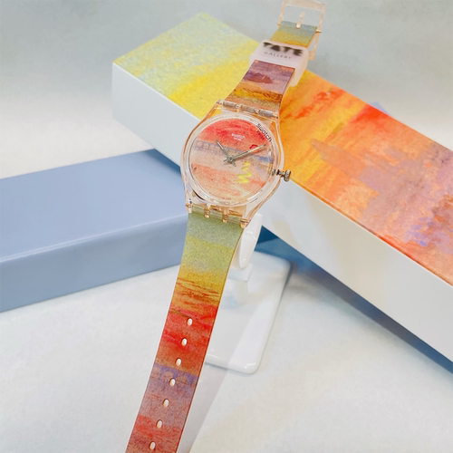 代购SWATCH X TATE GALLERY斯沃琪泰特美术馆联名猩红的夕阳男女