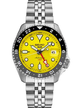海外代购Seiko/精工男女手表日韩腕表GMT双时区日历显示不锈钢