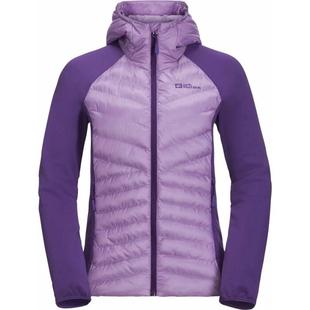 代购Jack wolfskin狼爪羽绒服女士透气保暖速干防水连帽轻量拼接