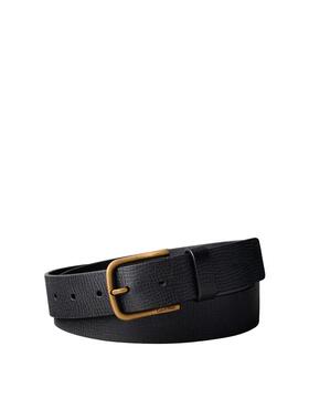 海外代购Calvin Klein/凯文克莱男士腰带针扣系结黑色古铜色扣