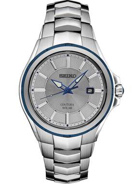 海外代购Seiko/精工男女日韩腕表光动能日历显示不锈钢表壳