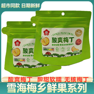 雪海梅乡酸爽梅丁100g话梅肉无核软糯酸甜蜜饯果干孕妇解馋零食
