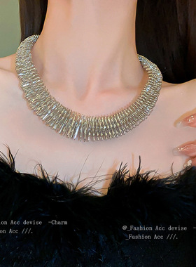 欧美高级感弹簧项链弹簧