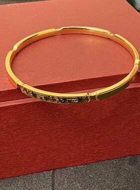 新中式国潮风古法龙鳞碎冰冰闭口手镯龙鳞拼接光面高级感轻奢镯子