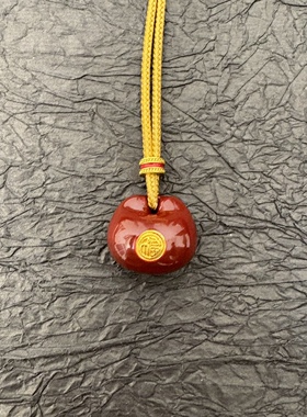 新中式国潮风红色珐琅滴油小胖福吊坠项链福袋复古高级感毛衣链