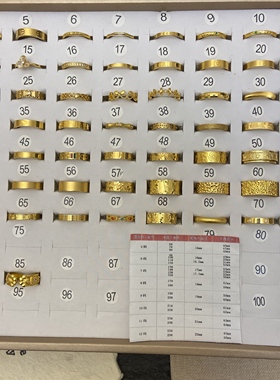 新中式国潮风精工闭口戒指素圈泥鳅背碎冰冰钱币福字马赛克指环戒