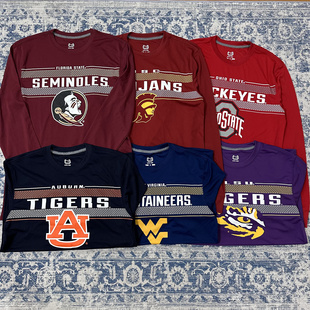 NCAA美式投篮训练服篮球长袖男速干宽松透气T恤运动健身跑步球衣