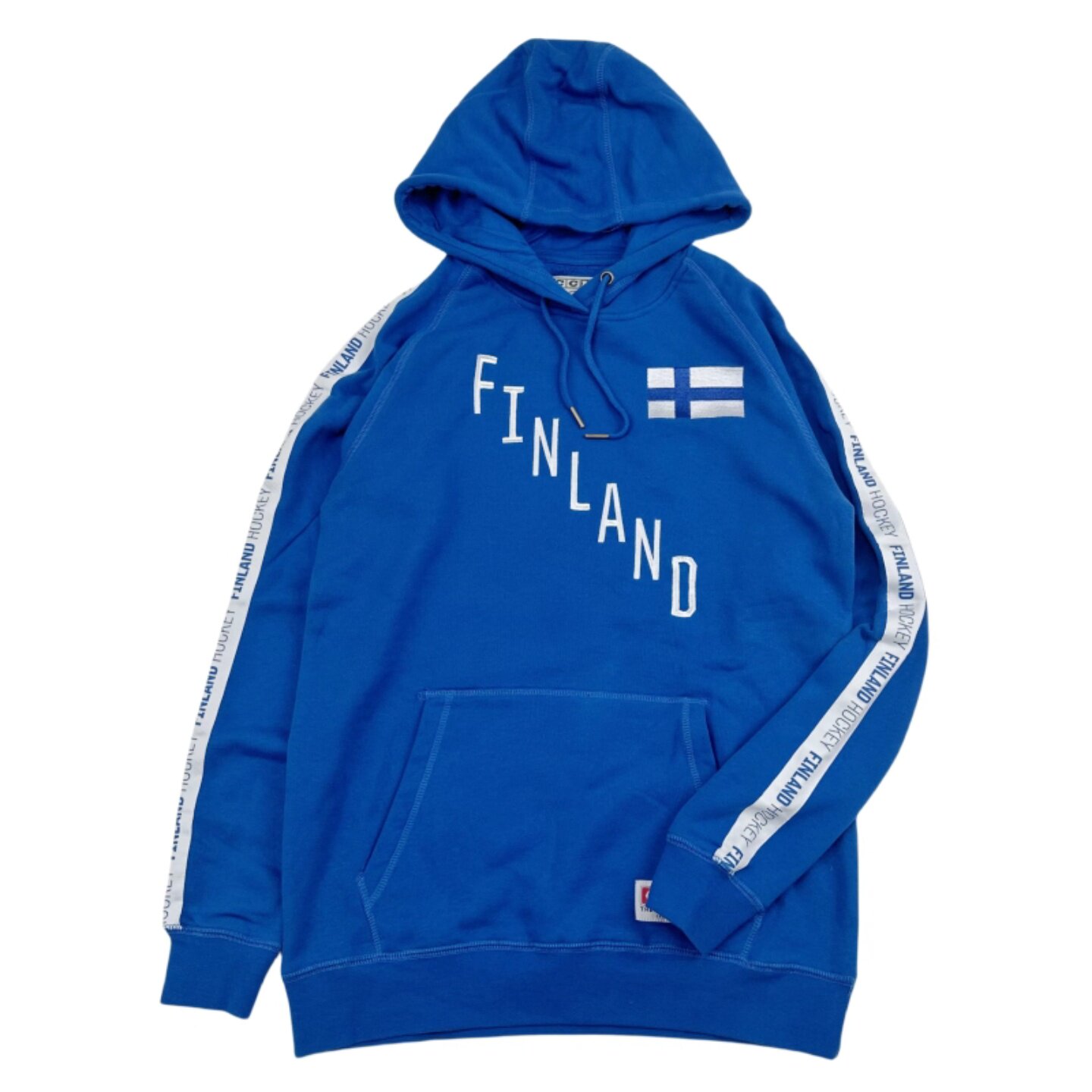 秋冬款加绒连帽卫衣美式休闲运动芬兰冰球国家队刺绣串标宽松帽衫