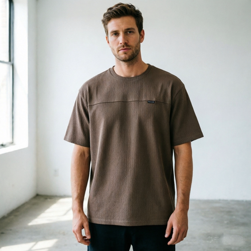 欧美单everlast男士华夫格短袖T恤 26春季新款松弛感宽松百搭上衣