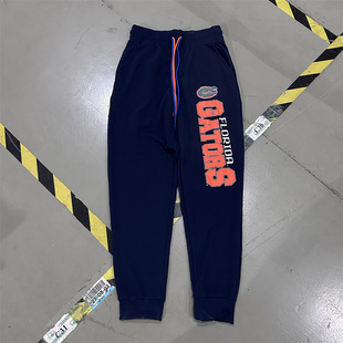 美国大学球队联盟慢跑弹力运动长裤 春秋跑步训练高弹力健身裤子